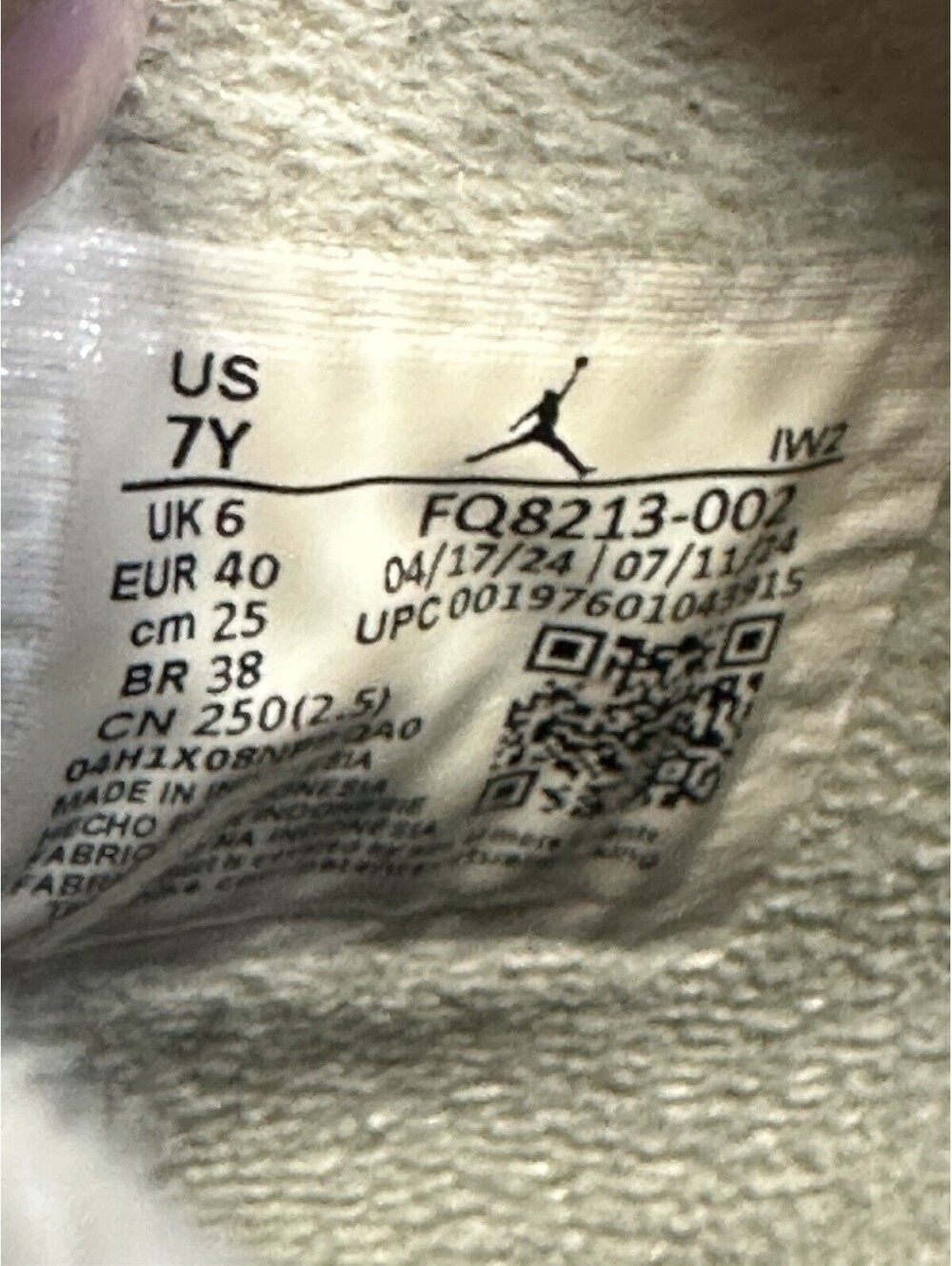 Nike Air Jordan 4 Retro Gray Sneakers Youth Size US 7Y EU 40 FQ8213-002 - Picture 8 of 8